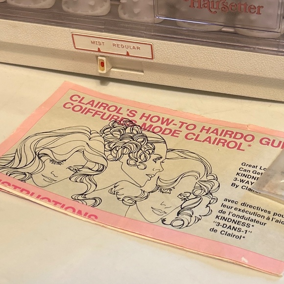 Vintage Clairol Kindness 3 Way Hairsetter 20 Hot Rollers Curlers Set With Pins - Picture 2 of 3